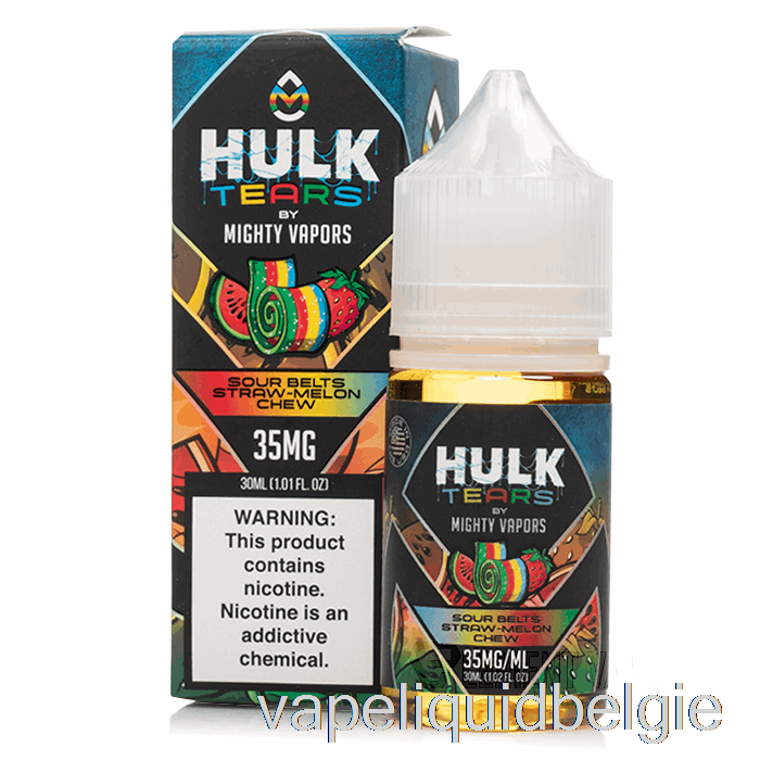 Vape België Sour Belts Stro Meloen Kauwen - Hulk Tranen Zouten - 30ml 35mg